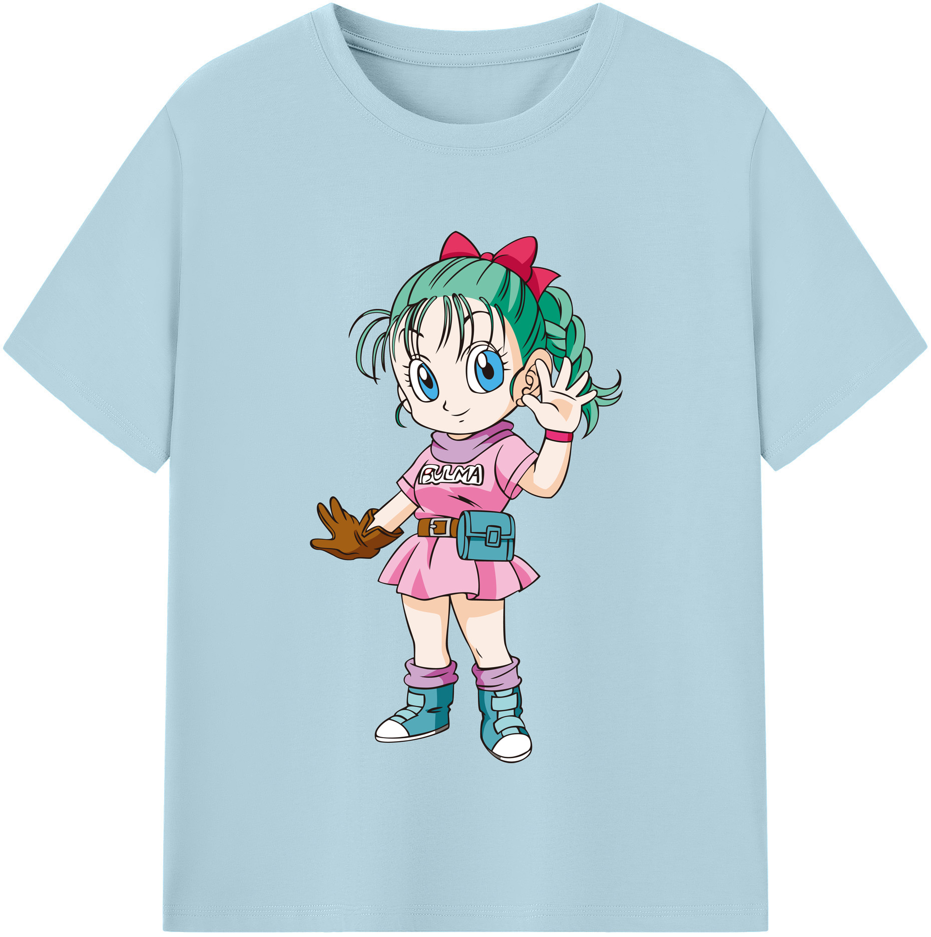 （画像用） ドラゴンボール ブルマ DRAGON BALL Bulma 綿100％半袖Tシャツ（フロントプリント）
